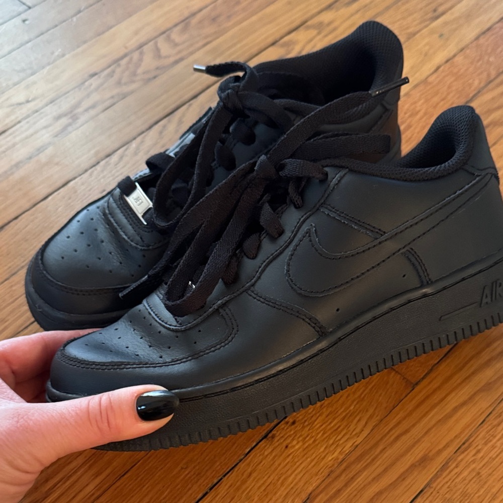 Nike Black Air Force 1 Low Sneakers Big Boy 5